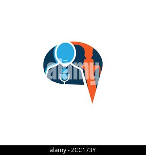 People talk concept design symbol on the white background. People talk icon for element design. Vector illustration EPS.8 EPS.10 Stock Vector