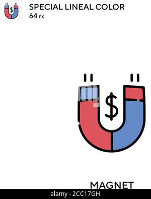Magnet Special lineal color vector icon. Magnet icons for your business project Stock Vector
