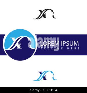Luxury design symbol letter X with graphic face in negative space. Icon symbol X for your best business symbol. Vector illustration EPS.8 EPS.10 Stock Vector