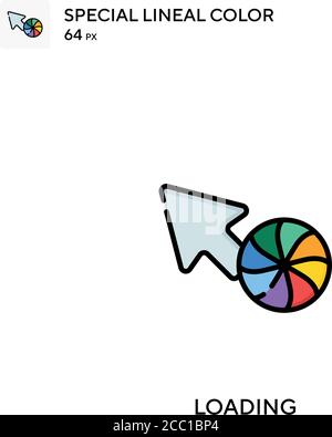 Loading Special lineal color vector icon. Loading icons for your business project Stock Vector