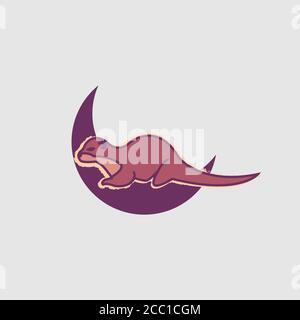 Vector weasel icon symbol on the white background. Flat design weasel for element design. Vector illustration EPS.8 EPS.10 Stock Vector