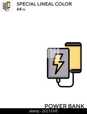 Power bank Special lineal color vector icon. Power bank icons for your business project Stock Vector