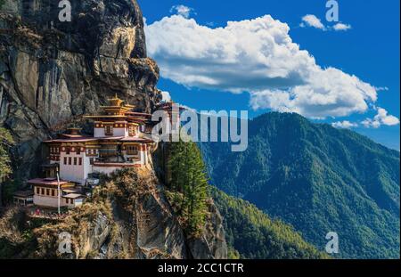 Tiger's Nest Monastery or Taktsang Lhakhang in Paro, Bhutan Stock Photo