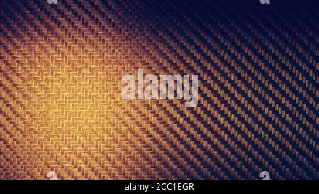 Carbon gold texture pattern background. 3D rendering Stock Photo