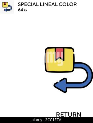 Return Special lineal color vector icon. Return icons for your business project Stock Vector