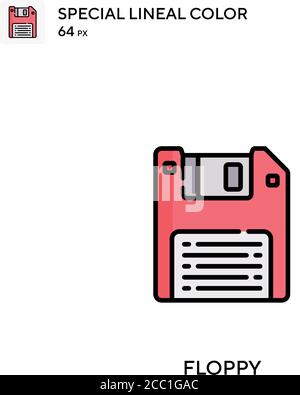 Floppy Special lineal color vector icon. Floppy icons for your business project Stock Vector