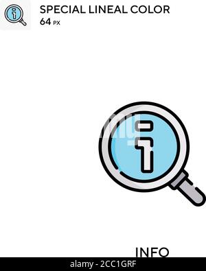 Info Special lineal color vector icon. Info icons for your business project Stock Vector