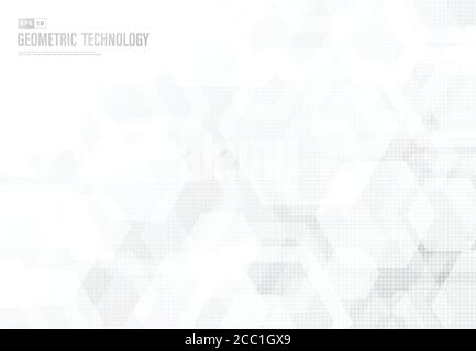 Abstract hexagonal patter design of technology artwork background. Use for ad, poster, artwork, template design, print. illustration vector eps10 Stock Vector