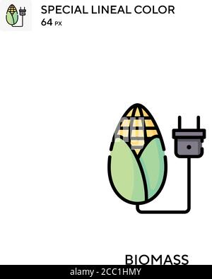 Biomass Special lineal color vector icon. Biomass icons for your business project Stock Vector