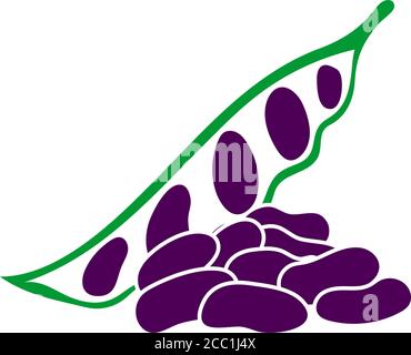 Beans Icon. Flat Color Design. Vector Illustration. Stock Vector