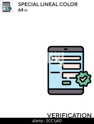 Verification Special lineal color vector icon. Verification icons for your business project Stock Vector