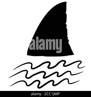 Shark vector silhouettes on a white background Stock Vector
