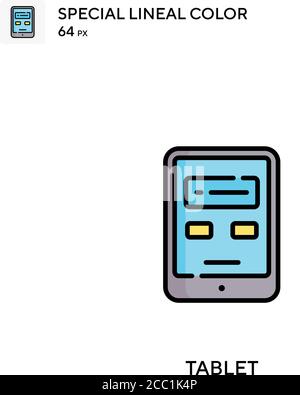 Tablet Special lineal color vector icon. Tablet icons for your business project Stock Vector