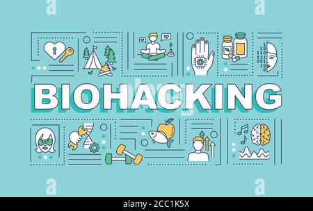 Biohacking word concepts banner Stock Vector
