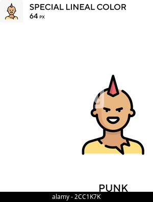 Punk Special lineal color vector icon. Punk icons for your business project Stock Vector