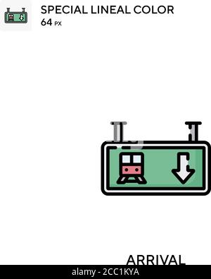 Arrival Special lineal color vector icon. Arrival icons for your business project Stock Vector
