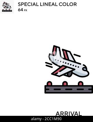 Arrival Special lineal color vector icon. Arrival icons for your business project Stock Vector