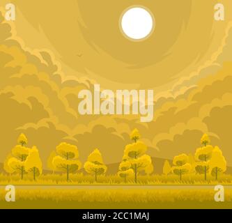 Autumn landscape background Stock Vector