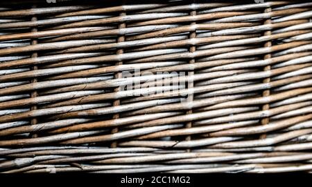 Close up of a diagonal section of a basket weaven pattern Stock Photo
