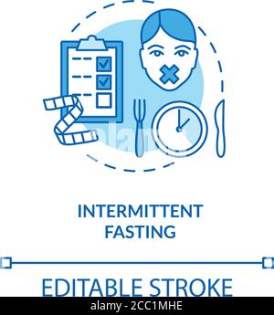 Intermittent fasting concept icon Stock Vector