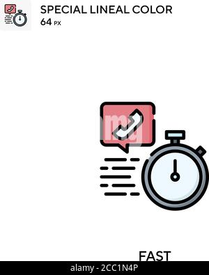 Fast Special lineal color vector icon. Fast icons for your business project Stock Vector