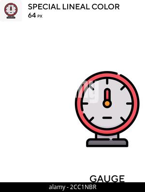 Gauge Special lineal color vector icon. Gauge icons for your business project Stock Vector