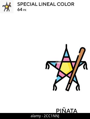 Piñata Special lineal color vector icon. Piñata icons for your business project Stock Vector