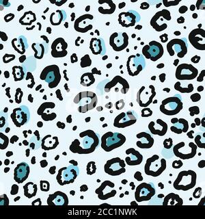 Leopard spotted texture Seamless pattern Stock Vector