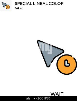 Wait Special lineal color vector icon. Wait icons for your business ...