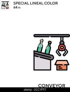 Conveyor Special lineal color vector icon. Conveyor icons for your business project Stock Vector
