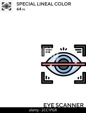 Eye scanner Special lineal color vector icon. Eye scanner icons for your business project Stock Vector