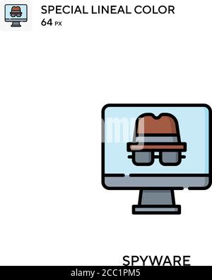 Spyware Special lineal color vector icon. Spyware icons for your business project Stock Vector