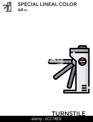 Turnstile Special lineal color vector icon. Turnstile icons for your business project Stock Vector