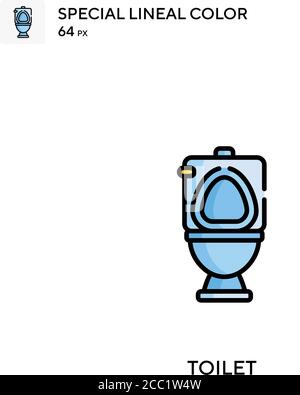 Toilet Special lineal color vector icon. Toilet icons for your business project Stock Vector