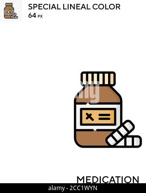 Medication Special lineal color vector icon. Medication icons for your business project Stock Vector
