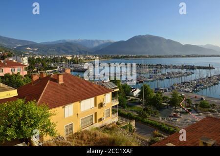 Turkey, Antalya, View of Yacht harbor Stock Photo