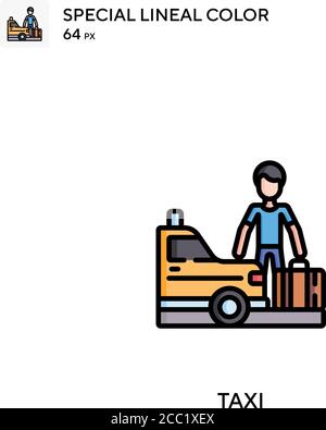 Taxi Special lineal color vector icon. Taxi icons for your business project Stock Vector
