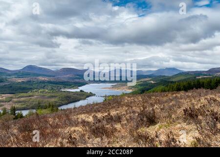 United Kingdom, Scotland, View of Loch Garry Stock Photo