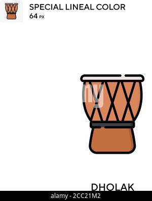 Dholak Special lineal color vector icon. Dholak icons for your business project Stock Vector