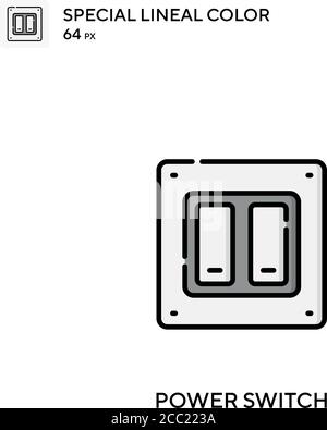 Power switch Special lineal color vector icon. Power switch icons for your business project Stock Vector