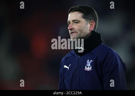 Crystal Palace First Team Coach Dave Reddington during the Premier League match at St Mary's Stadium. Stock Photo