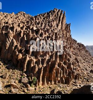 Algeria, View of Hoggar Mountains at Atakor Stock Photo