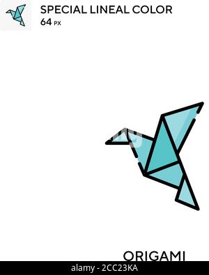Origami Special lineal color vector icon. Origami icons for your business project Stock Vector