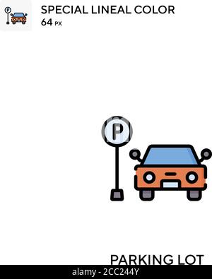 Parking lot Special lineal color vector icon. Parking lot icons for your business project Stock Vector
