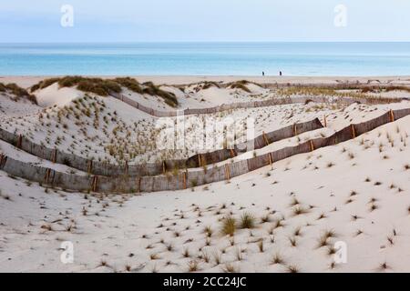 Spain, Balearic Islands, Majorca, View of dunes at cala mesquida near capdepera Stock Photo