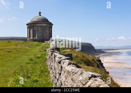 United Kingdom, Northern Ireland, County Derry, View of Mussenden Temple Stock Photo