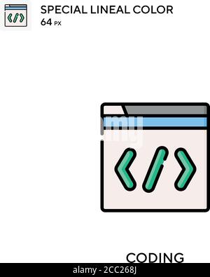 Coding Special lineal color vector icon. Coding icons for your business project Stock Vector