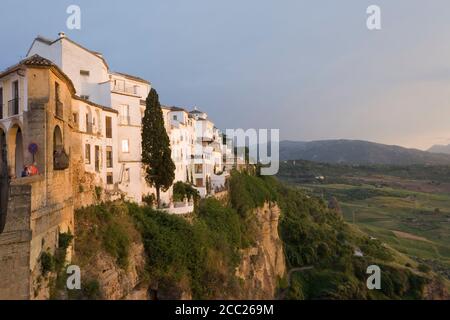 Spain, Andalusia, View of Ronda seen from Puente Nuevo Stock Photo