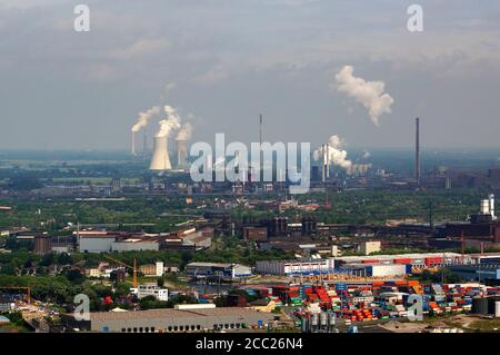 Germany, Duisburg, View of power plant in city Stock Photo