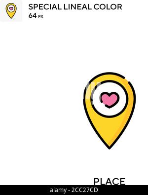 Place Special lineal color vector icon. Place icons for your business project Stock Vector